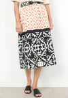 Soyaconcept Dinna Print Midi Skirt, Coral