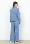 Soyaconcept Dily Pinstripe Cargo Style Trouser, Blue