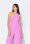 Kameya One Shoulder Wide Leg Jumpsuit, Pink