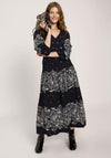 White Stuff Maude Printed Embroidered Maxi Dress, Black