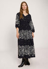 White Stuff Maude Printed Embroidered Maxi Dress, Black