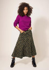 White Stuff Quinn Organic Cord Midi Skirt, Green