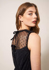 White Stuff Hiral Flock Spot Tulle Maxi Dress, Black