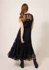 White Stuff Hiral Flock Spot Tulle Maxi Dress, Black
