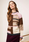 White Stuff Medway Colour Block Jumper, Natural Multi