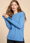 White Stuff Olive Crew Neck Pullover Jumper, Chambray Blue