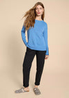 White Stuff Olive Crew Neck Pullover Jumper, Chambray Blue