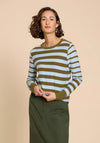 White Stuff Emma Striped Wool Blend Sweater, Blue Multi
