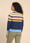 White Stuff Lulu Knitted Cardigan, Navy Multi