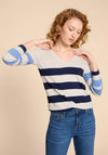 White Stuff Merino Striped Wool Jumper, Navy Multi