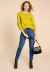 White Stuff Clara Basic Cotton T-Shirt, Deep Yellow