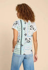 White Stuff Nelly Notch Neck Cotton Print Top, White