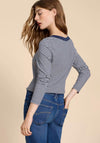 White Stuff Flora Henley V-Neck Top, Ivory Multi