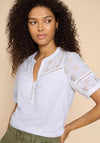 White Stuff Bella Broderie Mix Top, Brilliant White