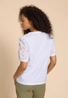 White Stuff Bella Broderie Mix Top, Brilliant White