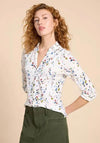 White Stuff Annie Jersey Print Shirt, White