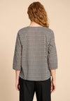 White Stuff Rae Organic Print Top, Black Print
