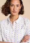 White Stuff Sophie Organic Cotton Print Shirt, Ivory Multi
