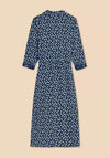 White Stuff Annie Jersey Midi Shirt Dress, Navy Print