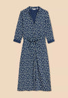 White Stuff Annie Jersey Midi Shirt Dress, Navy Print
