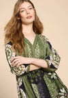 White Stuff Jenna Mosaic Pattern Maxi Dress, Green Print