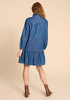 White Stuff Maisie Frill Detail Mini Denim Dress, Mid Denim