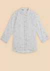 White Stuff Sophie Heart Embroidered Shirt, Ivory Multi