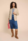 White Stuff Carla Open Longline Cardigan, Light Natural