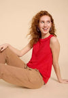 White Stuff Rylee Linen Vest, Bright Red