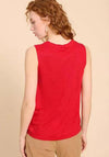 White Stuff Rylee Linen Vest, Bright Red