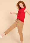 White Stuff Rylee Linen Vest, Bright Red