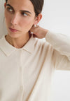 YERSE Fine Knit Button Up Cardigan, Cream