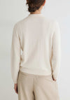 YERSE Fine Knit Button Up Cardigan, Cream