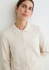 YERSE Fine Knit Button Up Cardigan, Cream