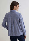 YERSE Striped Poplin Collar Shirt, Blue