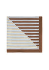 Yerse Richard Silk Striped Neck Scarf, Brown