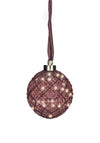Kaemingk Micro LED Small Ball Decoration, Burgundy