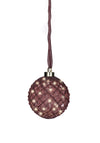 Kaemingk Micro LED Large Ball Decoration, Burgundy