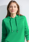 Cecil Drawstring Hoodie Sweatshirt, Celery Green