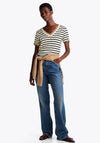 Tommy Hilfiger Cody Striped Slim Fit T Shirt, Beige and Navy