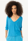 Surkana Japanese Sleeve Knitted Sweater, Blue