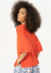 Surkana French Sleeve Elastic T-Shirt, Red