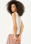 Surkana Wide Stap Elastic T-Shirt, White