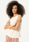Surkana Wide Stap Elastic T-Shirt, White
