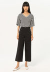 Surkana Poplin Wide Leg Trousers, Black