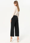 Surkana Wide Leg Cropped Trousers, Black