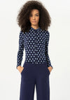 Surkana Wide Leg Cropped Trousers, Navy