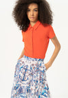Surkana Seashore Print A-Line Maxi Skirt, Blue