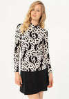 Surkana Long Sleeve Printed Shirt, Black