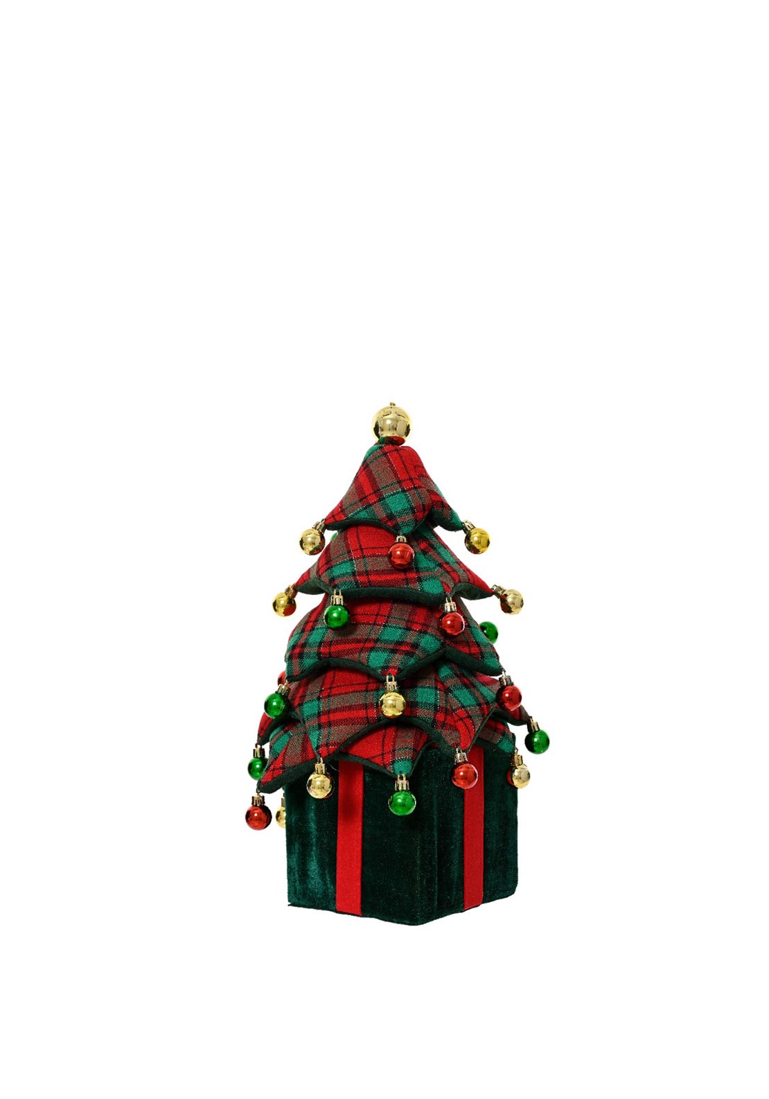 Kaemingk Expandable Tartan Christmas Tree, Large